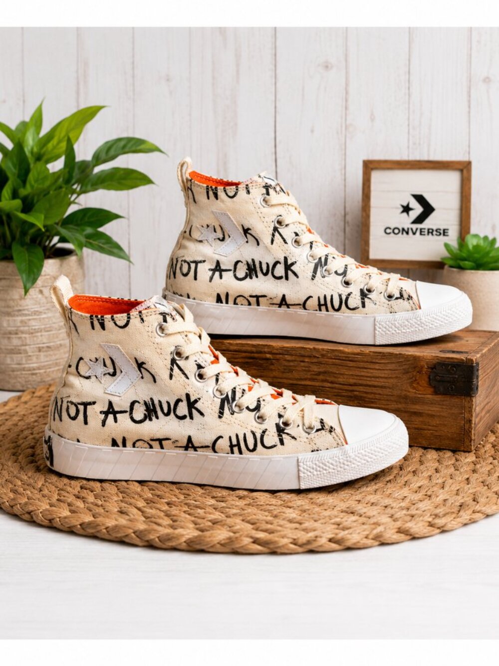 Converse UNT1TL3D Not A Chuck Hi Top Sneakers Men's 7 EU 40 White Canvas